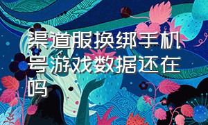 渠道服换绑手机号游戏数据还在吗