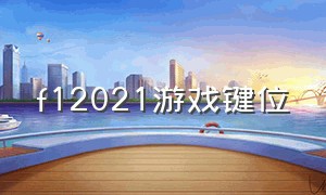 f12021游戏键位