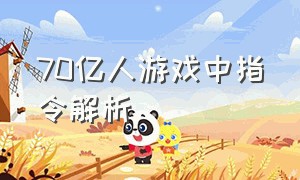 70亿人游戏中指令解析