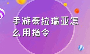 手游泰拉瑞亚怎么用指令