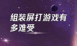 组装屏打游戏有多难受（原装屏和组装屏打游戏有什么差别）