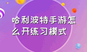 哈利波特手游怎么开练习模式