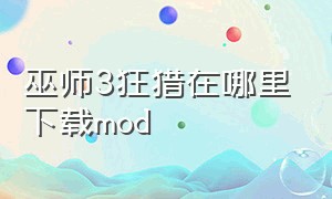 巫师3狂猎在哪里下载mod