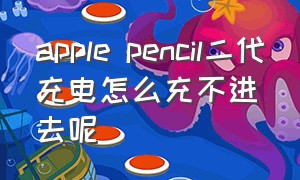apple pencil二代充电怎么充不进去呢