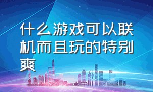 什么游戏可以联机而且玩的特别爽