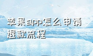 苹果app怎么申请退款流程