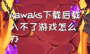 kawaks下载后载入不了游戏怎么办