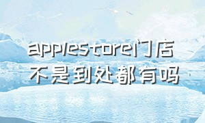 applestore门店不是到处都有吗（AppleStore和实体店的区别）