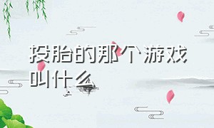 投胎的那个游戏叫什么