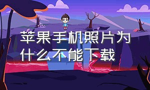 苹果手机照片为什么不能下载