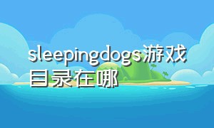 sleepingdogs游戏目录在哪