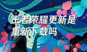 王者荣耀更新是重新下载吗（王者荣耀官网下载后还用更新吗）