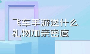 飞车手游送什么礼物加亲密度