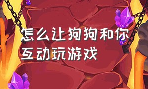 怎么让狗狗和你互动玩游戏