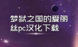 梦狱之国的爱丽丝pc汉化下载