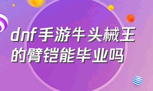 dnf手游牛头械王的臂铠能毕业吗