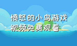 愤怒的小鸟游戏视频免费观看