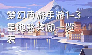 梦幻西游手游1-3星地煞奖励一览表