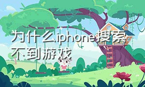 为什么iphone搜索不到游戏