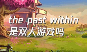 the past within是双人游戏吗
