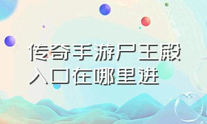 传奇手游尸王殿入口在哪里进