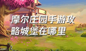 摩尔庄园手游攻略城堡在哪里