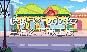 模拟飞行2023安卓怎么下载正版