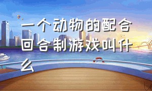 一个动物的配合回合制游戏叫什么（一个动物的配合回合制游戏叫什么来着）