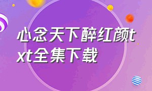 心念天下醉红颜txt全集下载