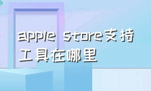 apple store支持工具在哪里