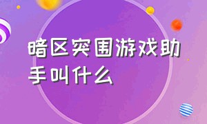 暗区突围游戏助手叫什么