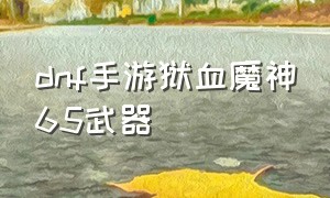 dnf手游狱血魔神65武器