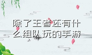 除了王者还有什么组队玩的手游（除了王者荣耀还有什么手游值得玩）