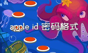 apple id 密码格式