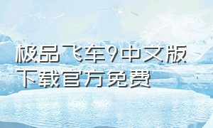 极品飞车9中文版下载官方免费