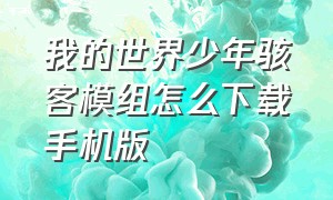 我的世界少年骇客模组怎么下载手机版