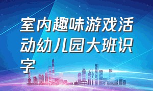 室内趣味游戏活动幼儿园大班识字