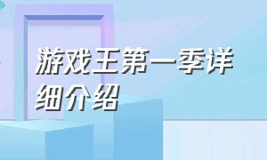 游戏王第一季详细介绍