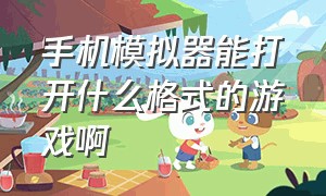 手机模拟器能打开什么格式的游戏啊