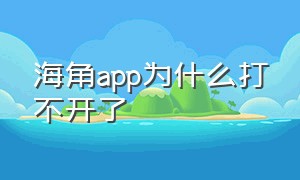 海角app为什么打不开了（海角app如何卸载）