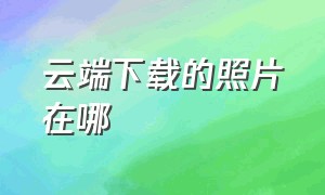 云端下载的照片在哪