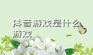 抖音游戏是什么游戏