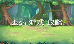 dash 游戏 攻略