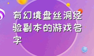 有幻境盘丝洞经验副本的游戏名字