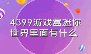 4399游戏盒迷你世界里面有什么