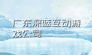 广东深蓝互动游戏公司