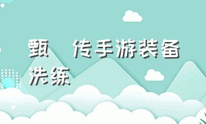 甄嬛传手游装备洗练