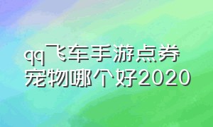 qq飞车手游点券宠物哪个好2020