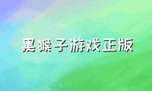 黑猴子游戏正版