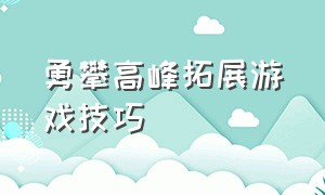 勇攀高峰拓展游戏技巧